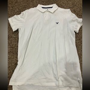 Men’s white American eagle polo